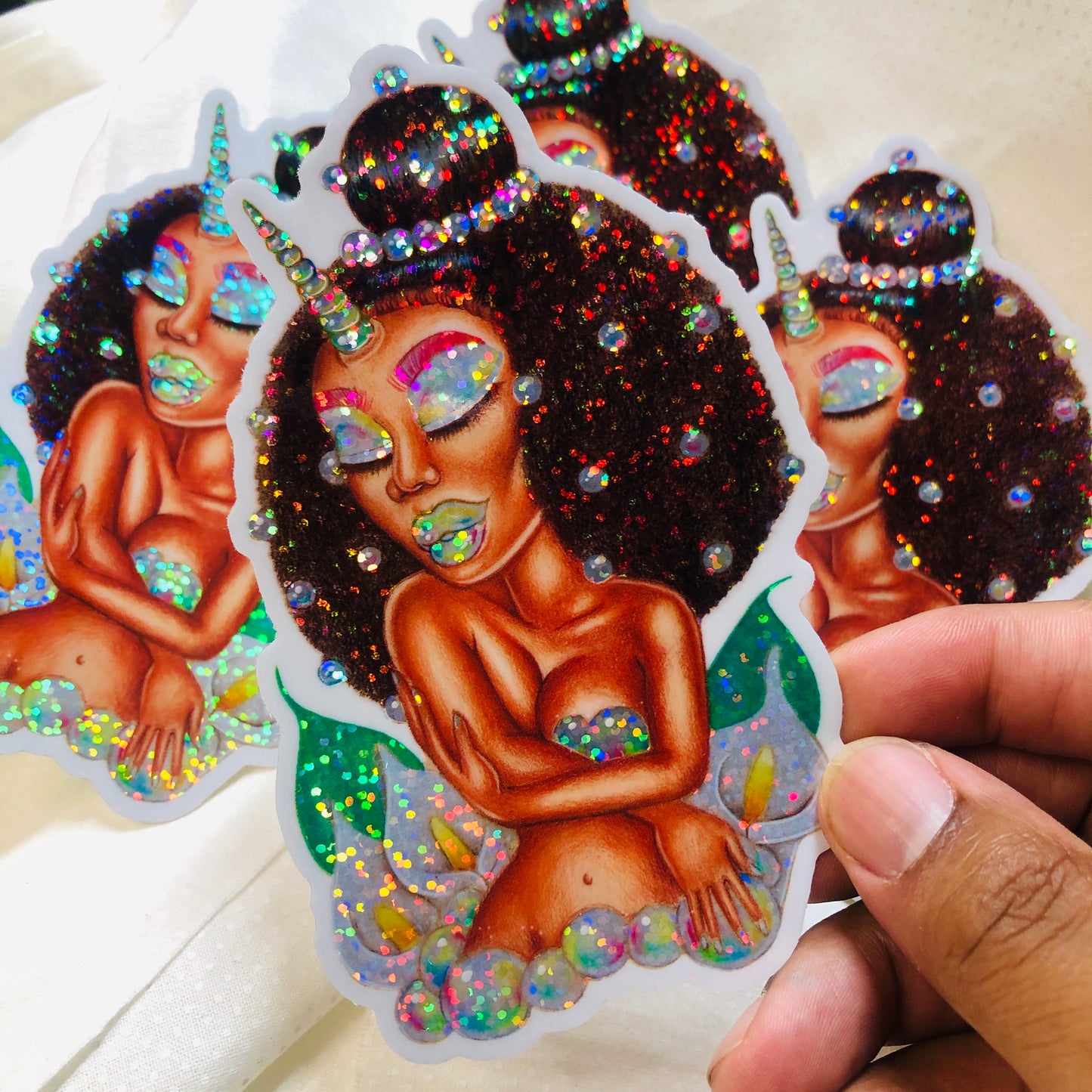 “Brown Skinned Girl” Stardust Sticker