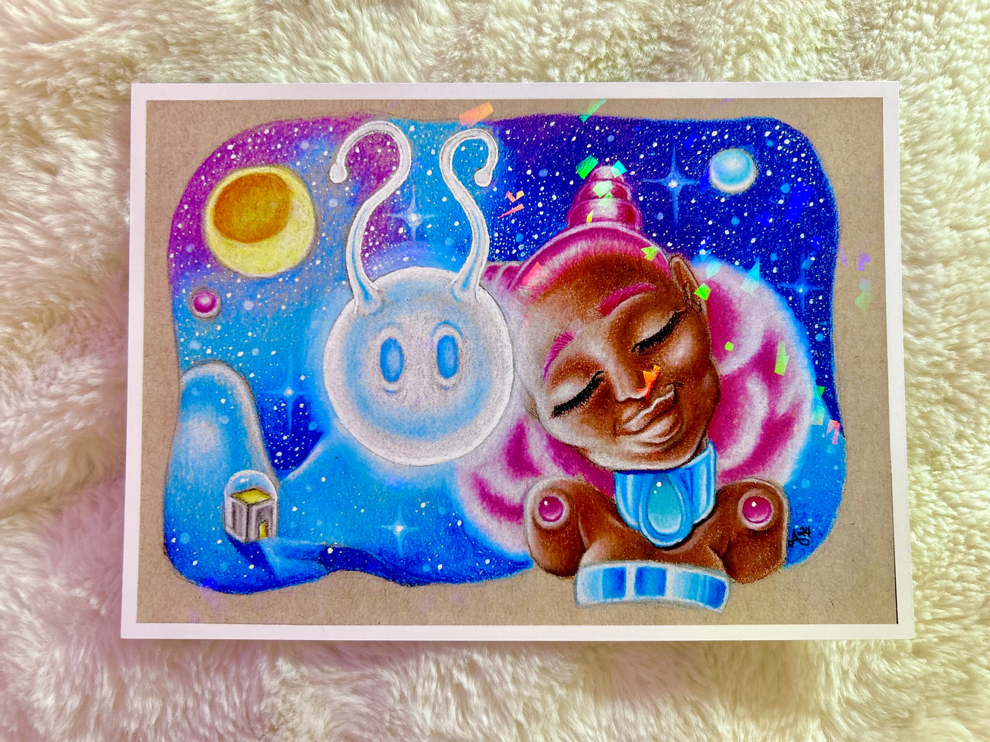 *“Makena and Starbee” Limited Edition HoloSparkle Art Print