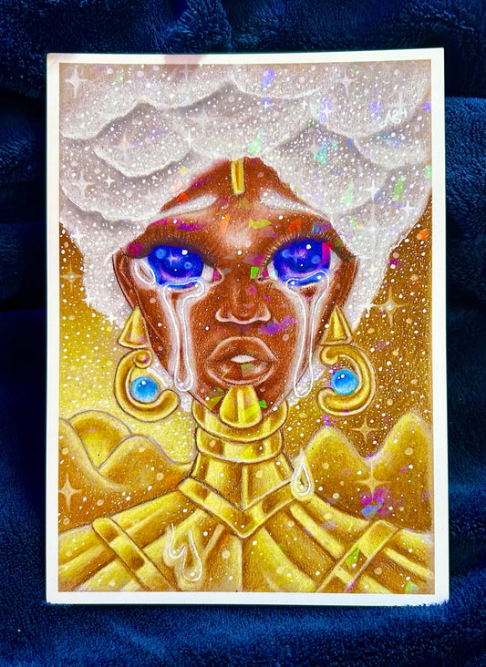 *“Oshun’s Cry” Limited Edition HoloSparkle Art Print